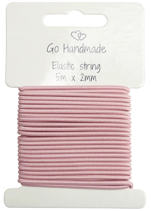 Go Handmade Gummikordel 5 m x 2 mm elastisch schwarz