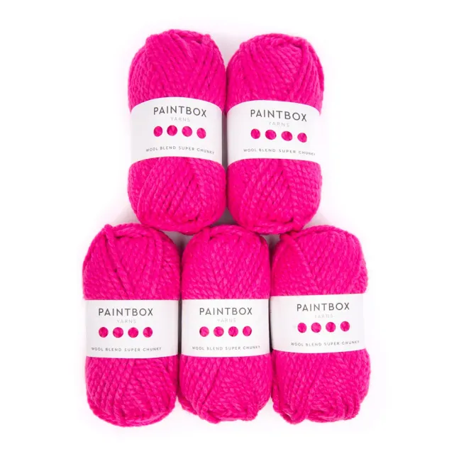 Paintbox Yarns Wool Blend Chunky Garn 5x100g Pearl White