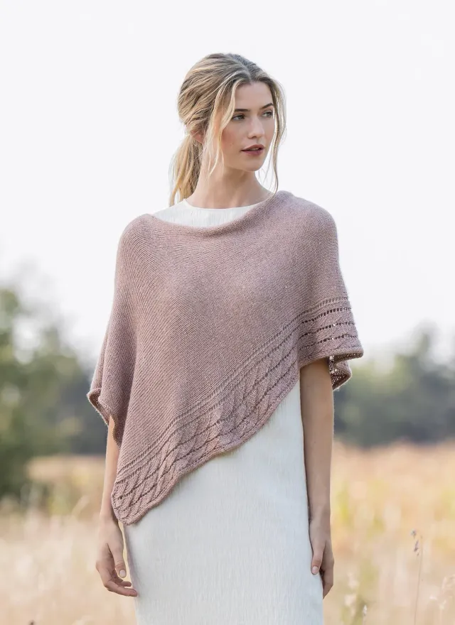 Blue Sky Fibers Serenity Wrap Tuch Strickanleitung Sommer