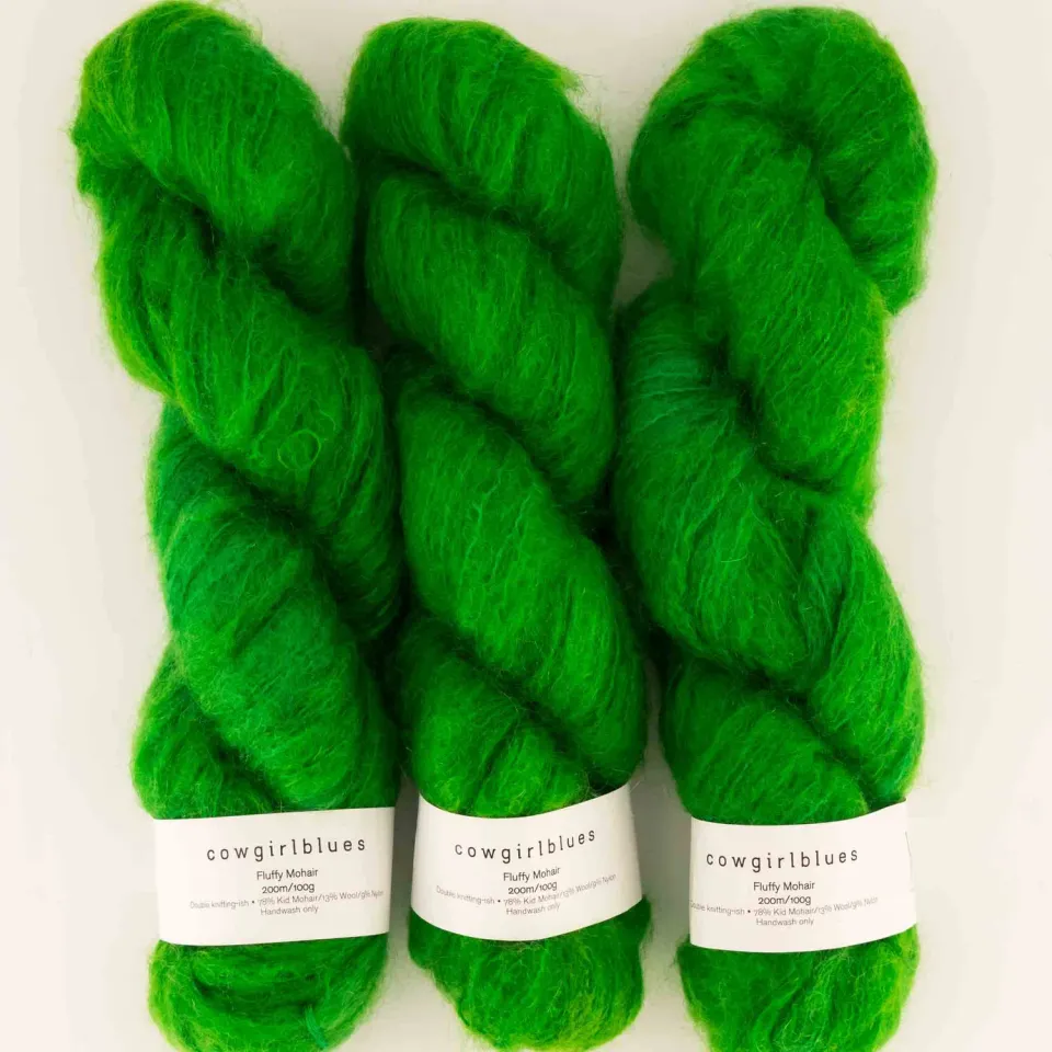 Cowgirlblues Fluffy Evergreen Mohairwolle tannengrün