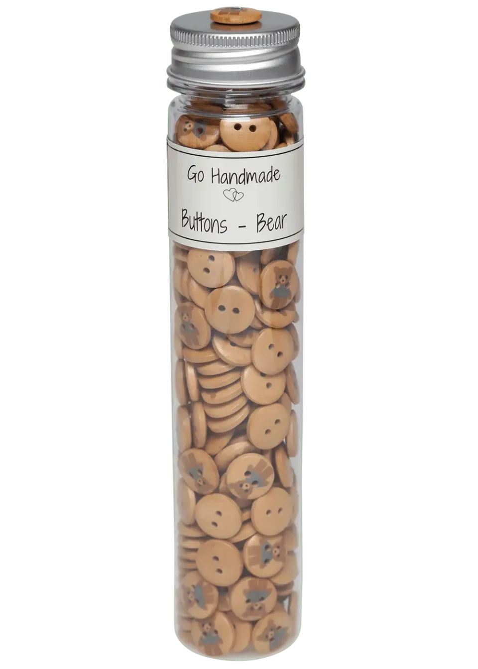 Go Handmade Teddy Knöpfe 15 mm Blau 220 Stück Flasche