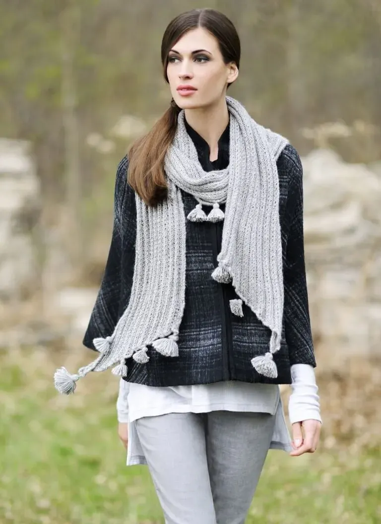 Blue Sky Fibers Leslie Wrap LW2 Strickanleitung Metalico