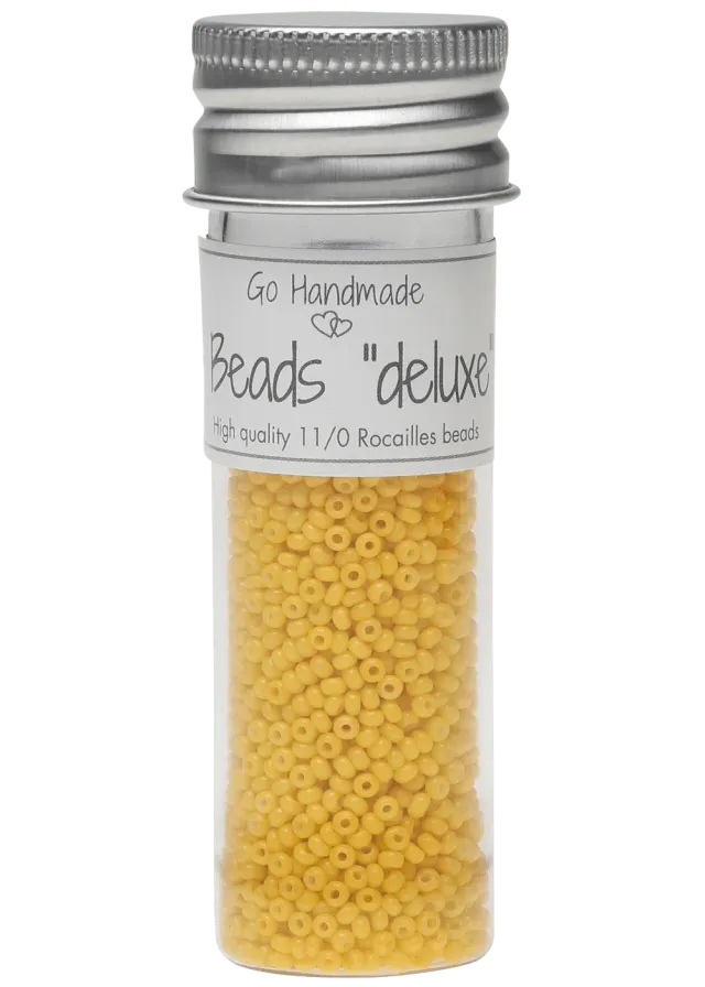 Go Handmade Glass Beads Glasperlen 30g gelb 2,2 mm