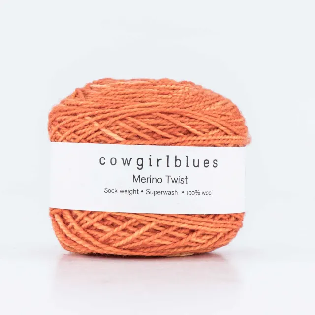Cowgirlblues Merino Twist Carrot Juice Garn 50g