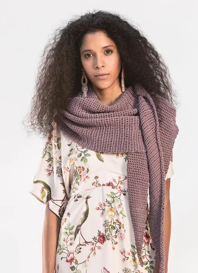 Blue Sky Fibers Classic Crosby Crochet Wrap Häkelanleitung Tuch