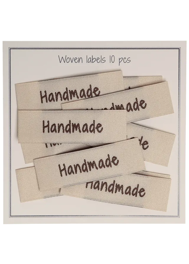 Go Handmade Weblabel Handmade Beige 50 mm 10 Stk.