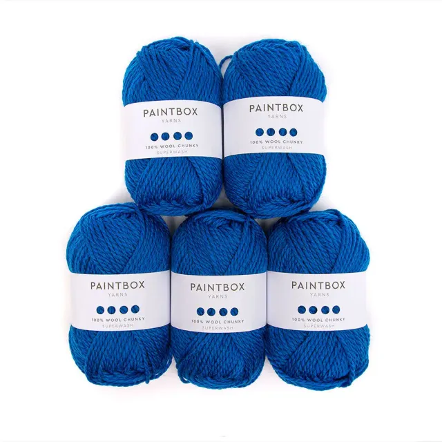 Paintbox Yarns 100% Wool Chunky Superwash Wolle 5x100g Superwash