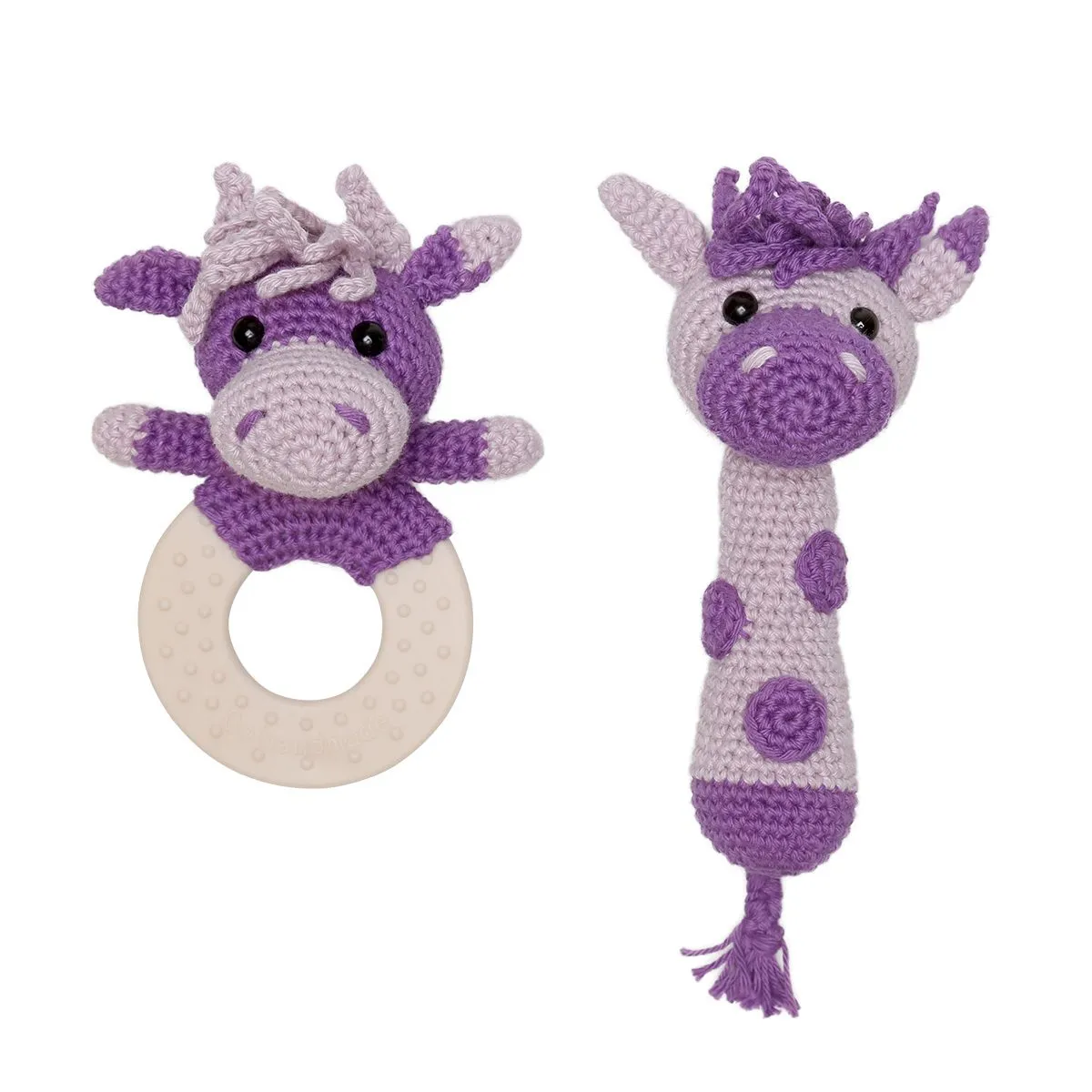 Go Handmade Sensory Cow Häkelset Kuh Rassel