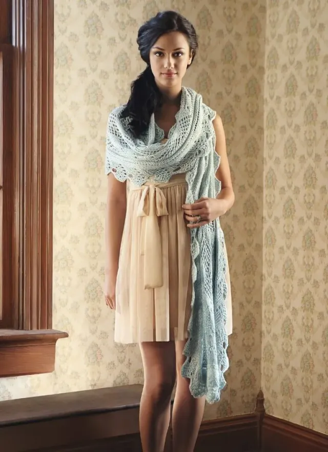 Blue Sky Fibers Classic Series Kaw Valley Wrap Strickanleitung PDF Lace