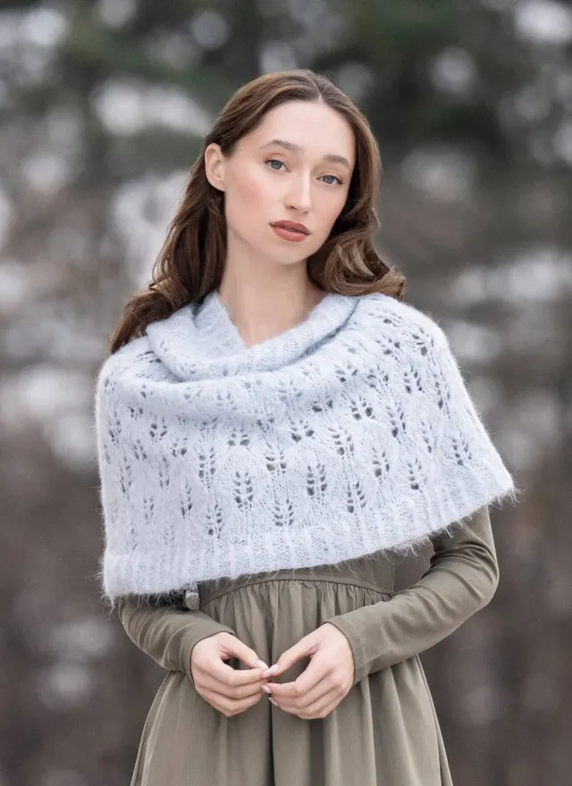 Blue Sky Fibers Rime Frost Snood Strickanleitung Lace-Loop