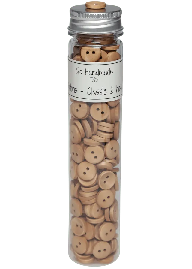 Go Handmade Classic Kokosknopf 2-Loch natur