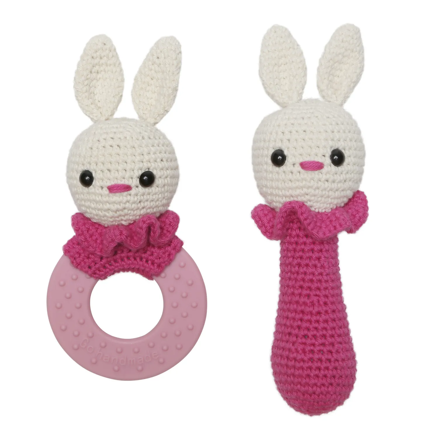 Go Handmade Sensory Bunny Häkelset Baumwolle rosa