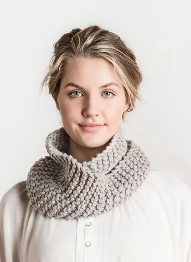 Blue Sky Fibers Classic Crystal Cowl Strickanleitung Anfänger