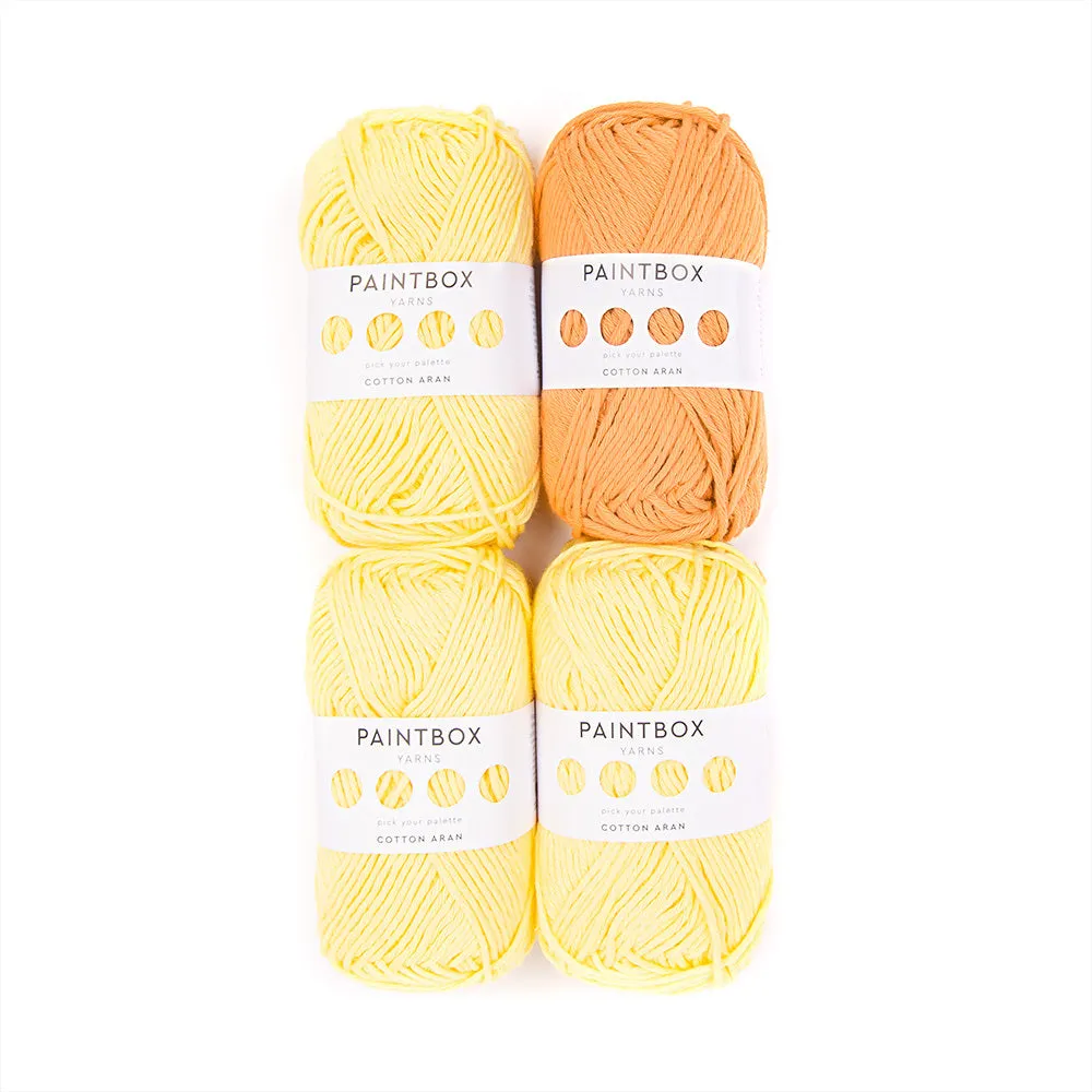 Paintbox Yarns Cotton Aran Garn 4x50g Daisy Chick Häkelset
