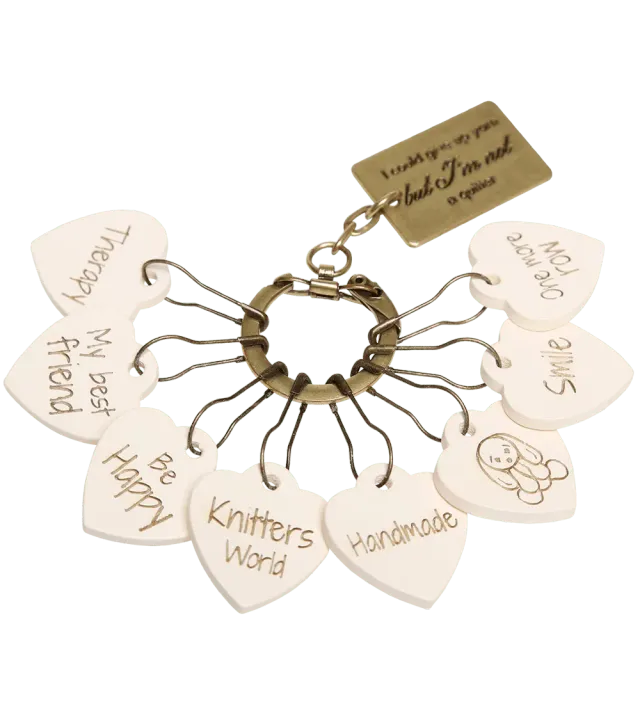 Go Handmade Stitch Marker Holz Maschenmarkierer 8 Stück