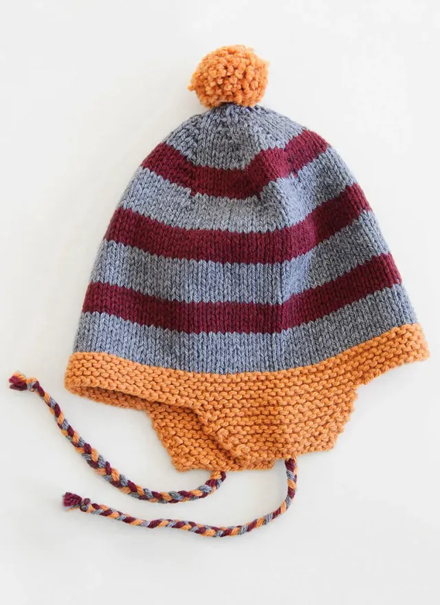 Blue Sky Fibers Collegiate Mütze Strickanleitung gratis