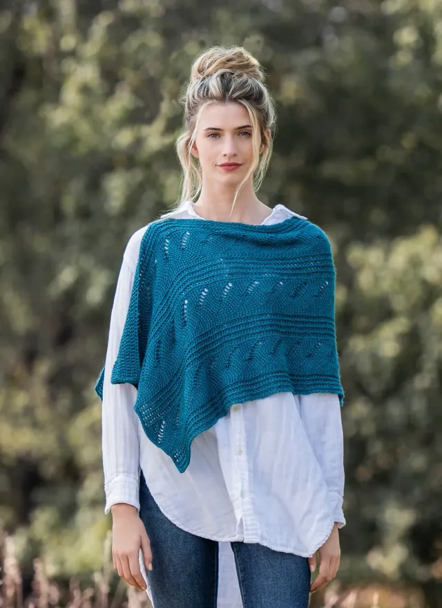Blue Sky Fibers Coastal Waves Tunisian Wrap Häkelanleitung PDF