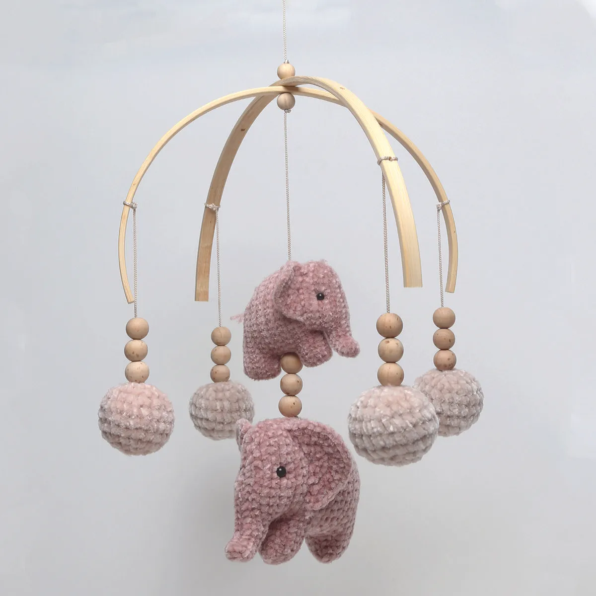 Go Handmade Bamboo Halbrund Ringe Häkelringe natur