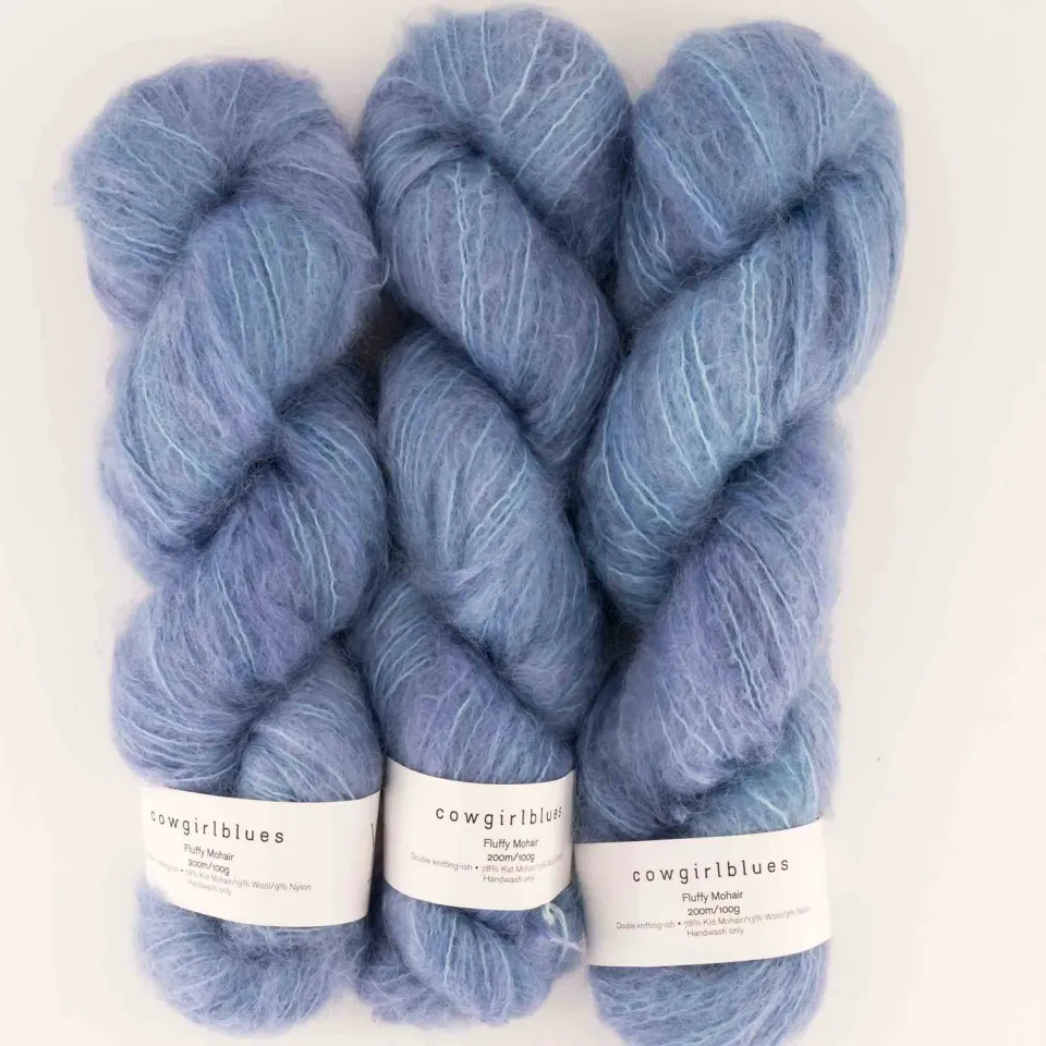 Cowgirlblues Fluffy Seagrass Mohairwolle handgefärbt