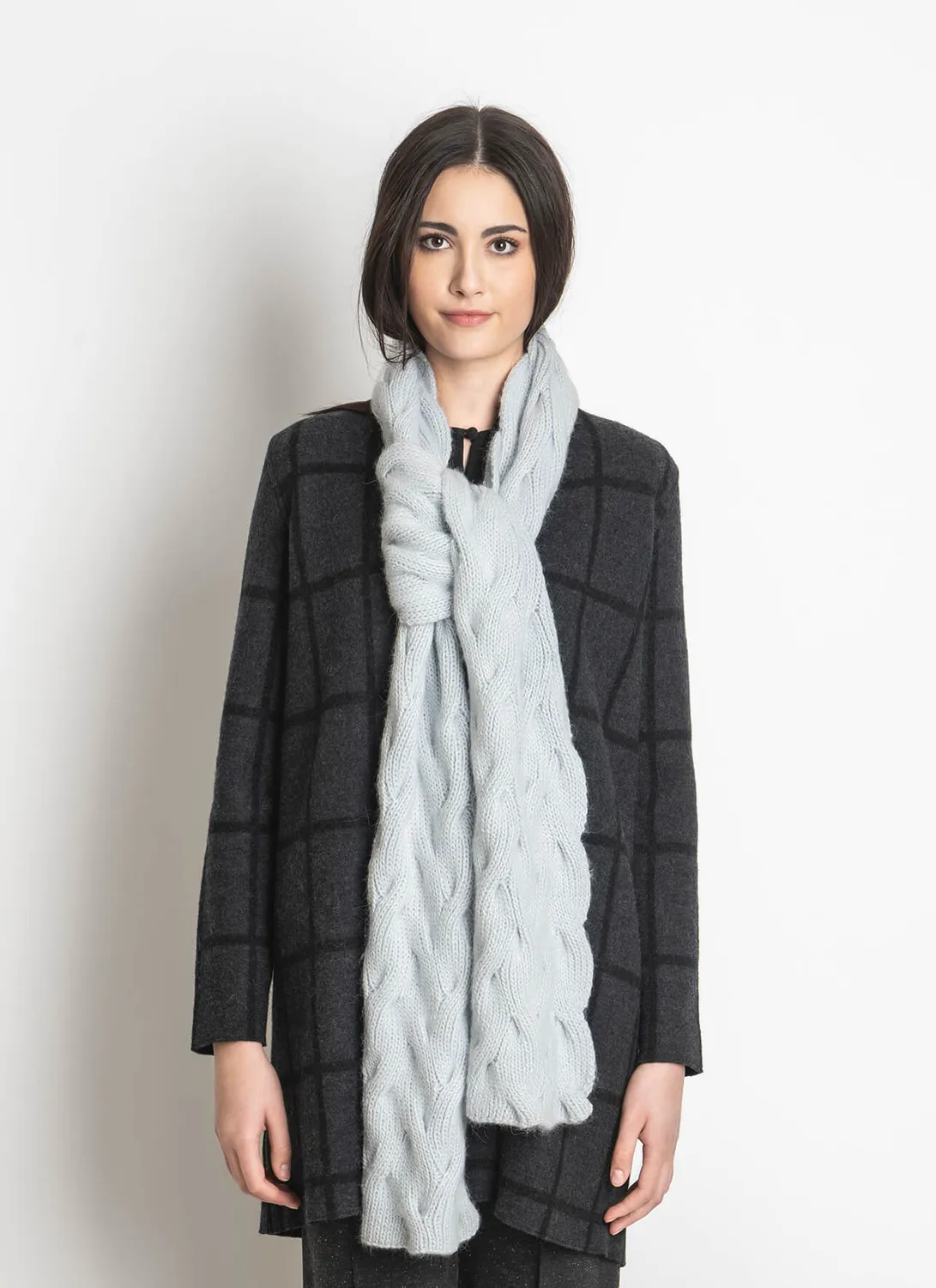 Blue Sky Fibers Classic Series Ranier Wrap Strickanleitung Zopf