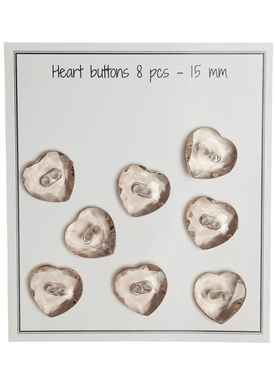 Go Handmade Heart Buttons Herzknöpfe 15mm Mushroom 8Stk