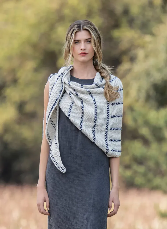 Blue Sky Fibers Vineyard Haven Shawl Strickanleitung Tuch