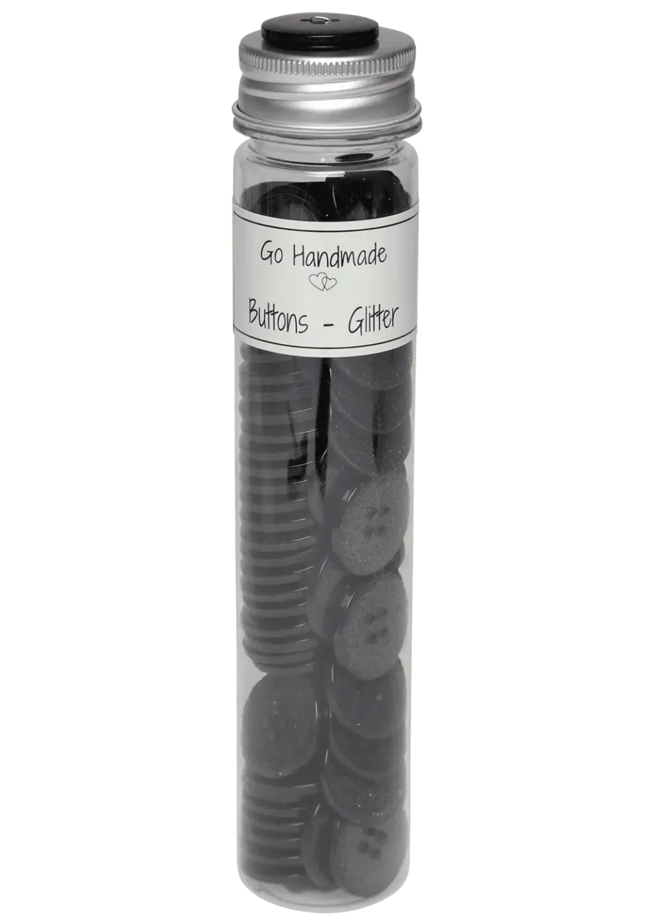 Go Handmade Glitter Knöpfe 25 mm Sortiert 65 Stück