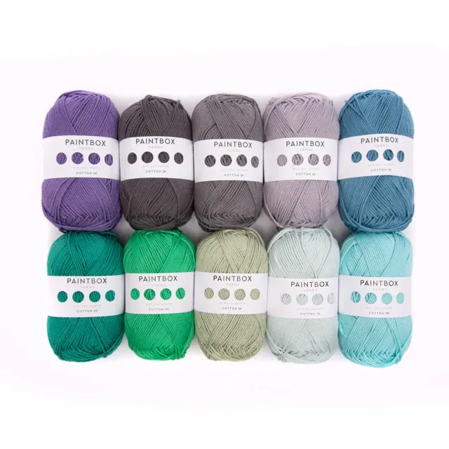 Paintbox Yarns Cotton DK Wolle 10x50g Colour Pack