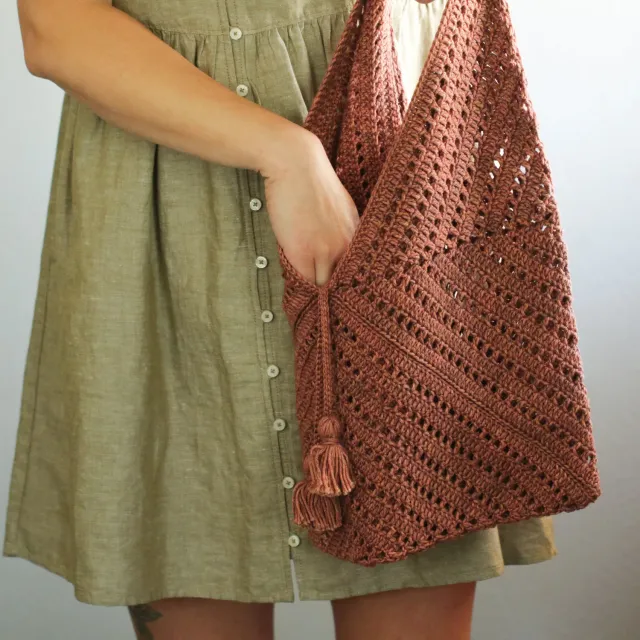 Madelinetosh Trinity Tote DK Häkelanleitung PDF Tasche