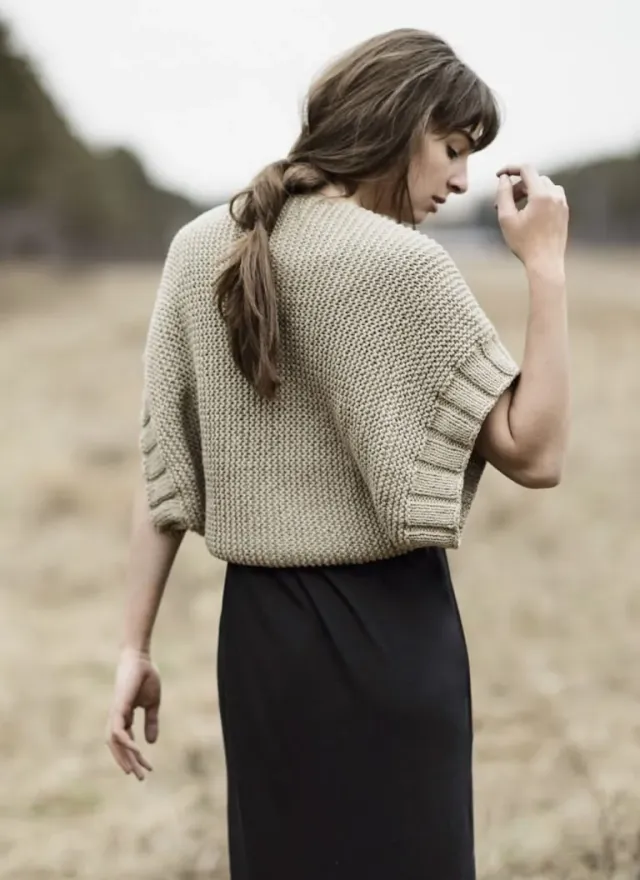 Blue Sky Fibers Classic Series Afton Shrug Strickanleitung Bio-Baumwolle
