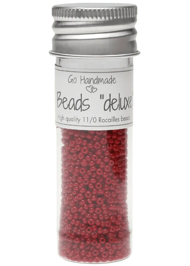 Go Handmade Glass Beads Glasperlen Rot 2,1 mm 30 g