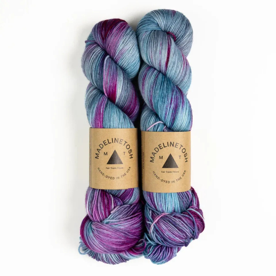 Madelinetosh Tosh Wool Cotton Cosmic Blur DK Garn 200m