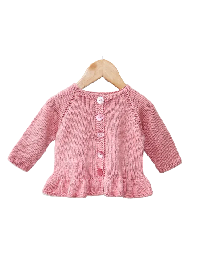 Go Handmade Cardigan Rüsche Anleitung 3-6 Monate Baby