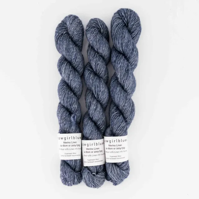 Cowgirlblues Merino Linen 50g Airforce Garn handgefärbt