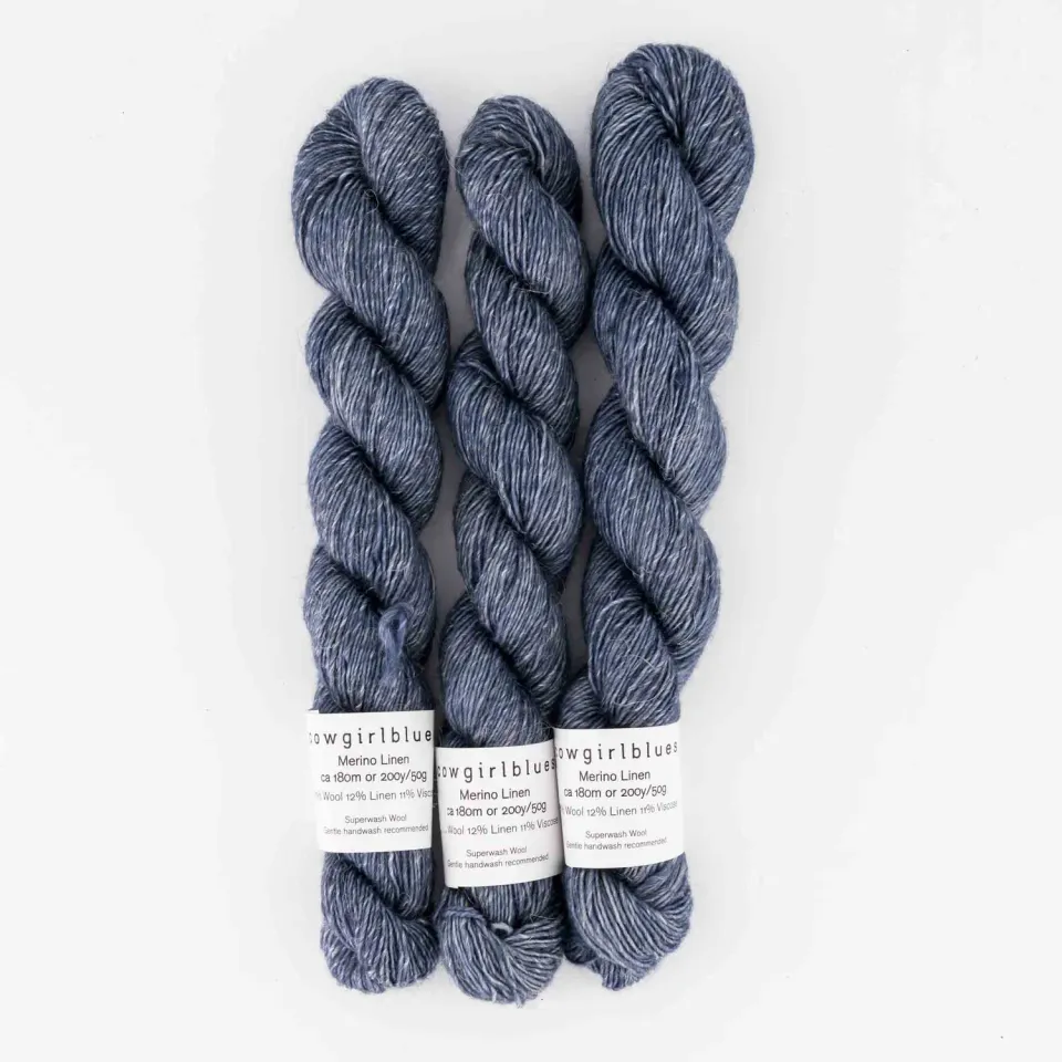 Cowgirlblues Merino Linen 50g Airforce Garn handgefärbt