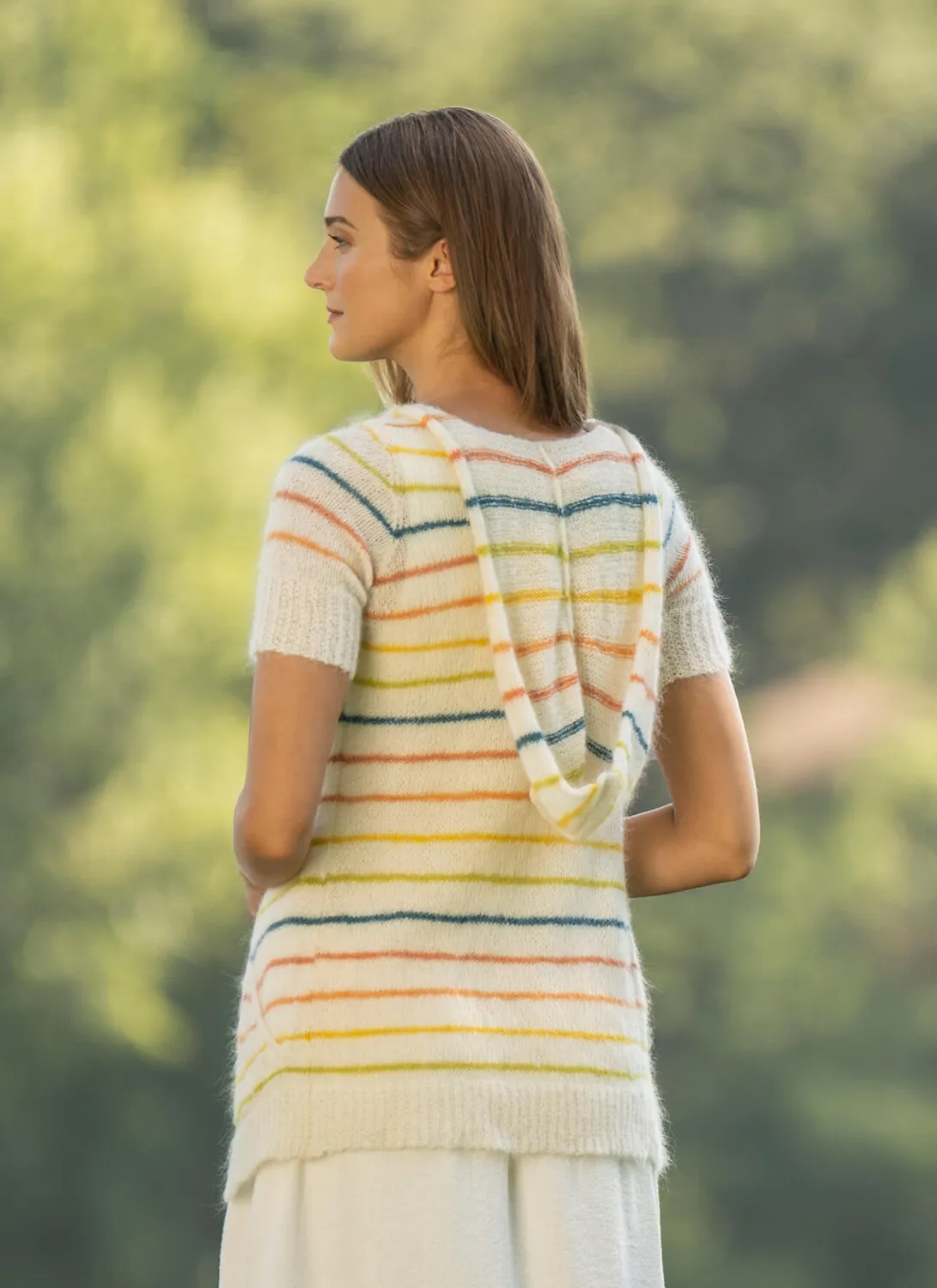 Blue Sky Fibers Brightwood Hoodie Strickanleitung PDF
