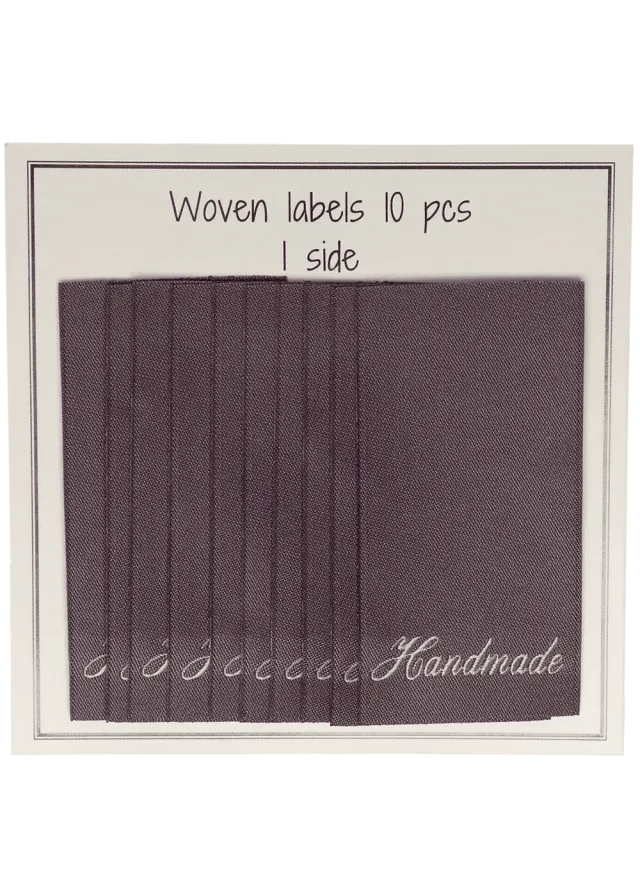 Go Handmade Webetiketten handmade dunkellila 10 Stück