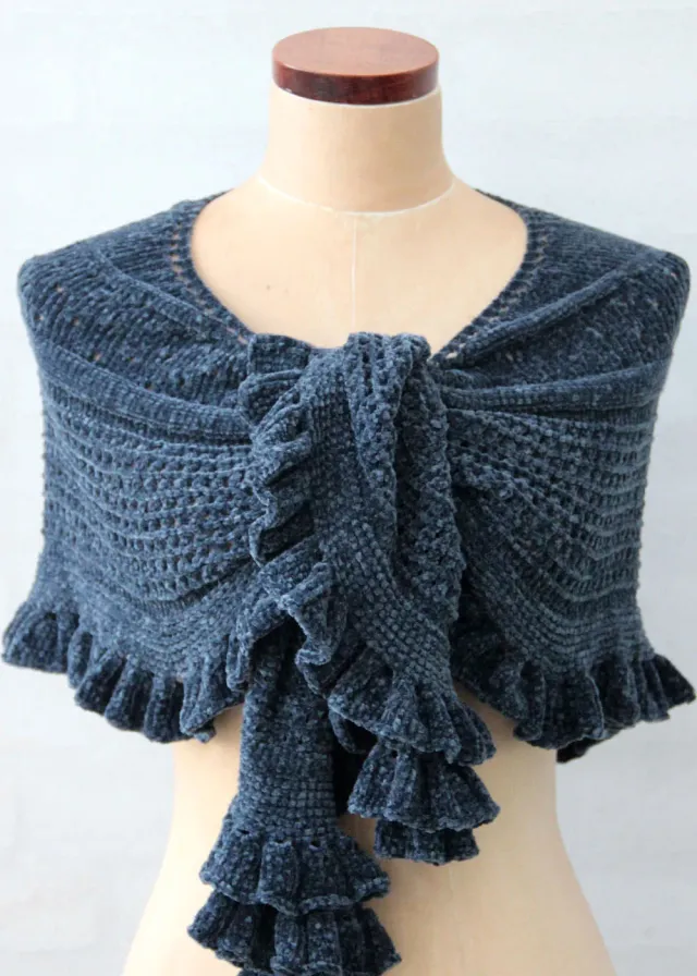 Go Handmade Velvet Dream Schal Strickanleitung 42x115 cm Samt