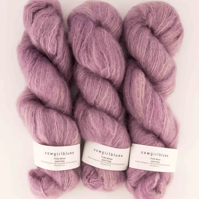 Cowgirlblues Fluffy Orchid Blush Mohairwolle handgefärbt