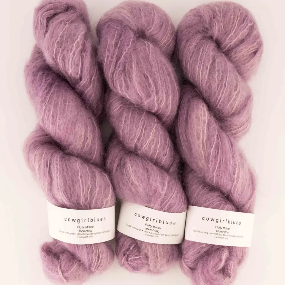 Cowgirlblues Fluffy Orchid Blush Mohairwolle handgefärbt