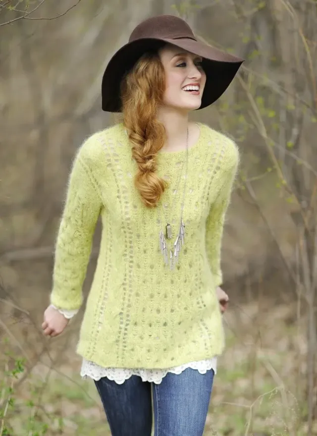 Blue Sky Fibers Classic Series Carpathian Pullover Strickanleitung PDF Lace