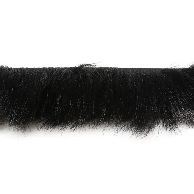 Go Handmade Faux Fur Kunstfell schwarz 70 cm