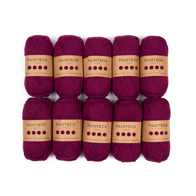 Paintbox Yarns Recycled Cotton Garn 10x100g Worsted