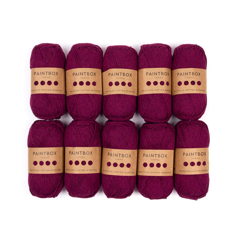 Paintbox Yarns Recycled Cotton Garn 10x100g Worsted