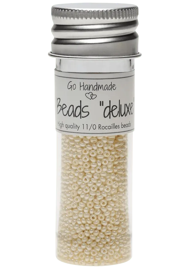 Go Handmade Glass Beads Pearl Creme Glasperlen 30g