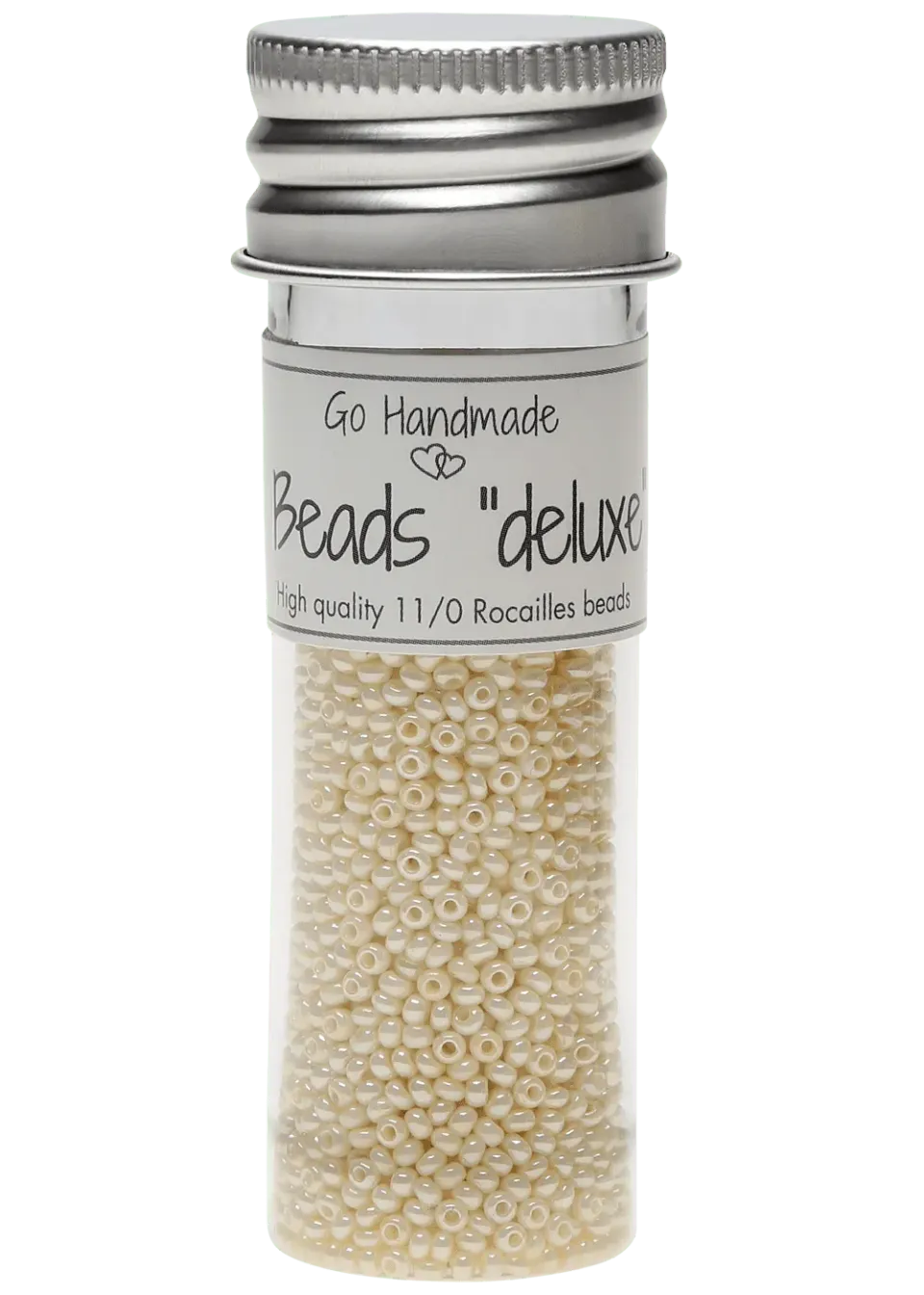 Go Handmade Glasperlen 30g creme 2mm