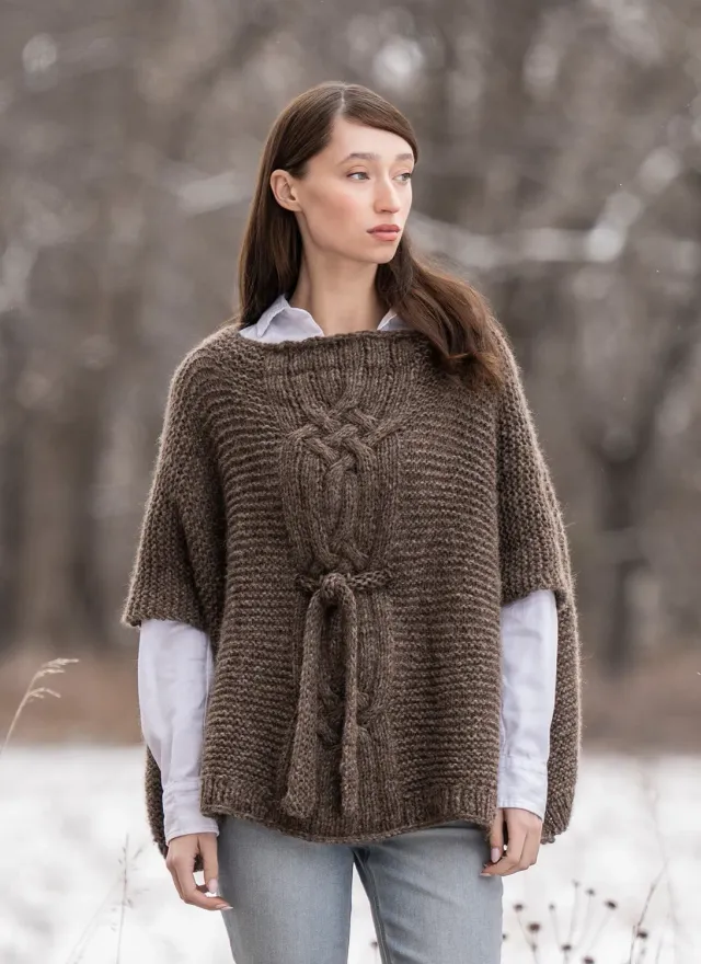 Blue Sky Fibers Grandview Heights Poncho Strickanleitung