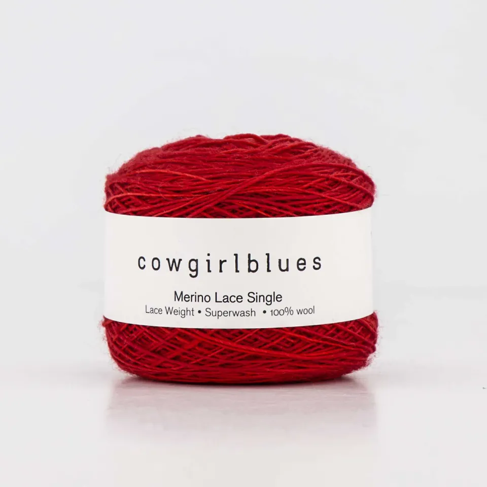 Cowgirlblues Merino Lace Chilli Pepper Lacegarn rot