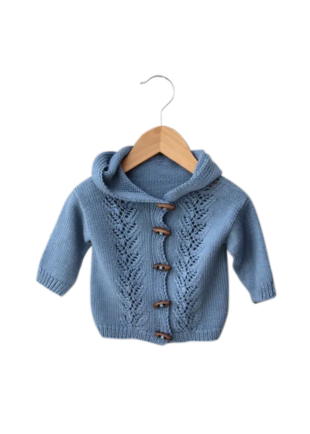 Go Handmade Kapuzenjacke Lace Strickanleitung 3-6 M