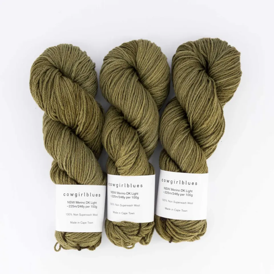 Cowgirlblues NSW Merino DK Wolle 100g Olive filzbar